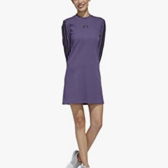 adidas Women Moment Tech Purple/Black Dress medium - Picture 2 of 7